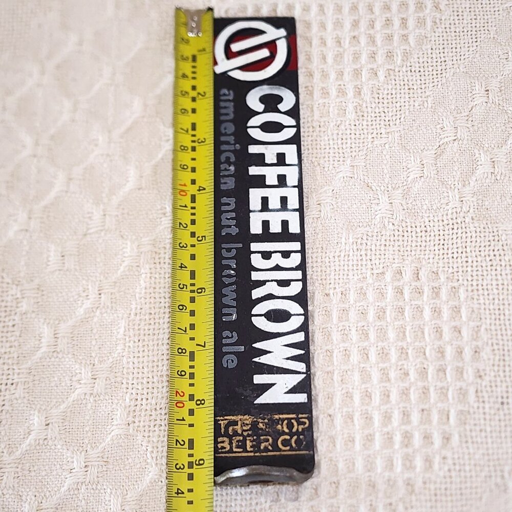 The Shop Beer Co COFFEE BROWN American Nut Brown Ale Metal Beer Pull Tap Handle